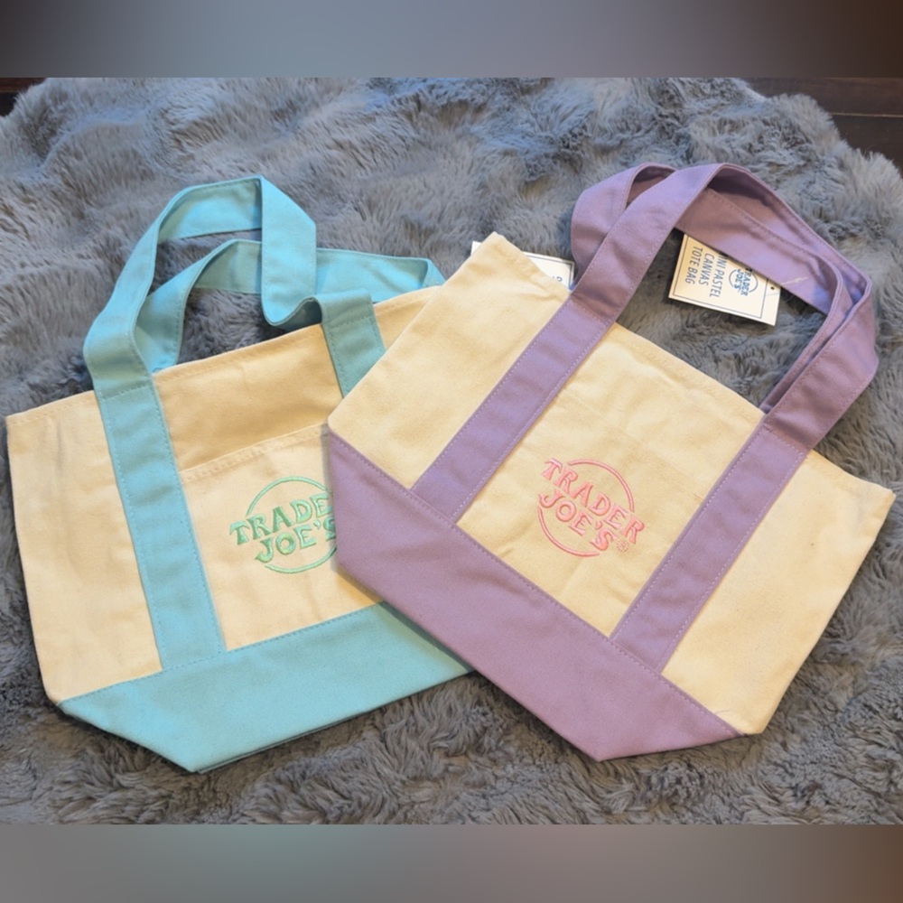 Trader Joe’s Mini Canvas Tote Bag New With Tag Limited Edition